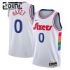 Canotte Bambino Philadelphia 76ers Tyrese Maxey Nike 2024-25 City Edition Bianco Swingman